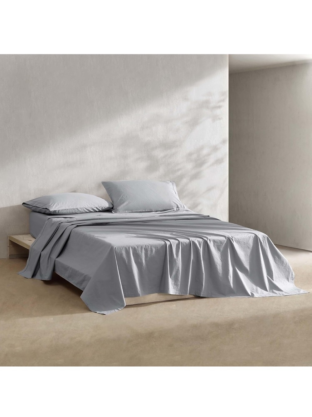 Ralph Lauren Light Gray Cotton Sheet new